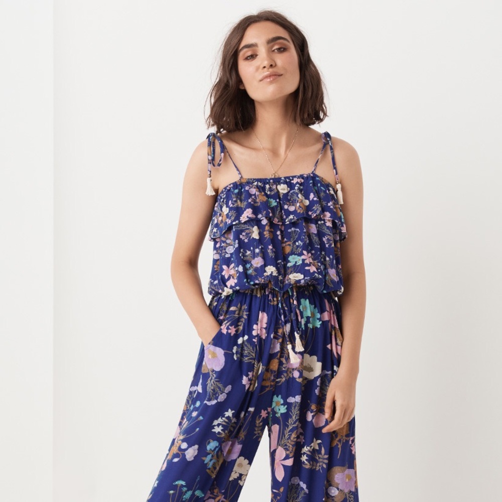 Spell Floral Blue Jumpsuit